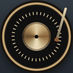 The record on the platter.