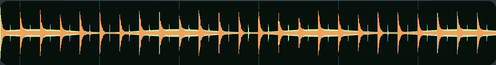 The waveform after a song loads.