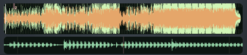 The waveform and the close-up strip.