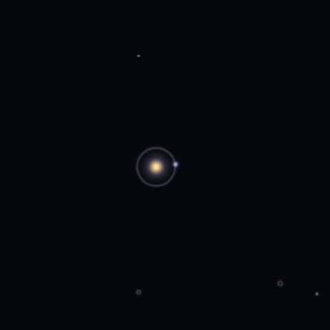 Albireo: a gold star and a blue star.